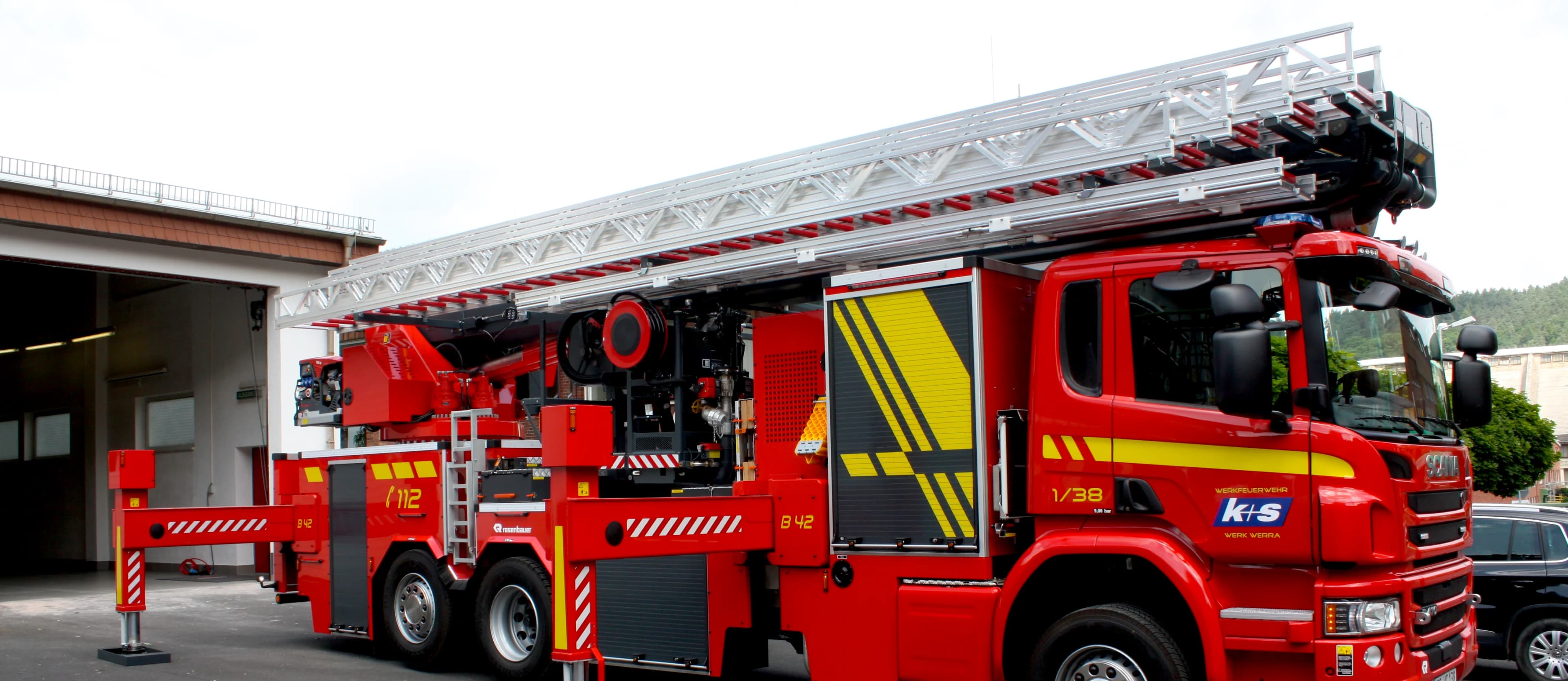 Hubrettungsbühne B42 bei K+S Werra